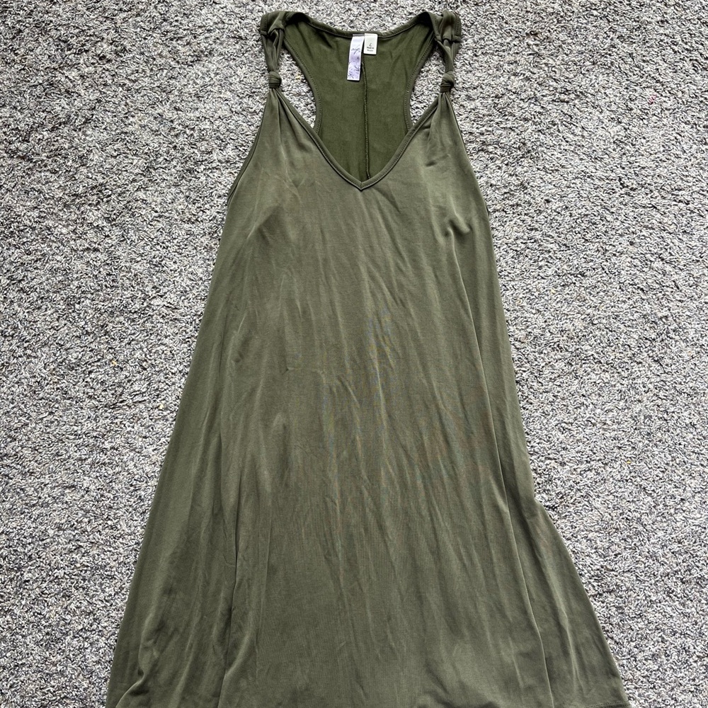 Olive Green Sleeveless Dress